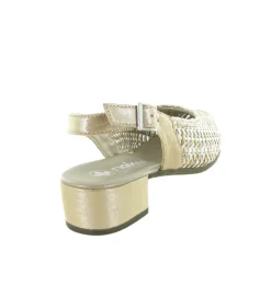 sandales et nu pieds - Confort - femme - Synthétique - Or - Rieker