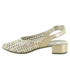 sandales et nu pieds - Confort - femme - Synthétique - Or - Rieker