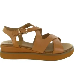 sandales et nu pieds - Confort - femme - Cuir - Chestnut - Inuovo