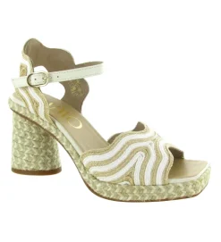 sandales et nu pieds - Corde - femme - Coton - Blanc - Gaimo