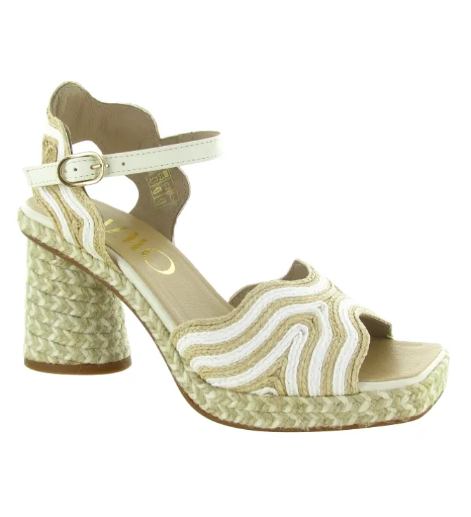 sandales et nu pieds - Corde - femme - Coton - Blanc - Gaimo