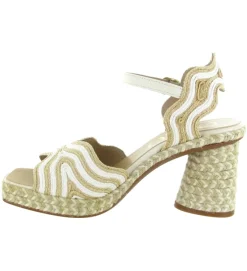 sandales et nu pieds - Corde - femme - Coton - Blanc - Gaimo