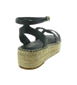 sandales et nu pieds - Corde - femme - Cuir - Noir - Tommy hilfiger