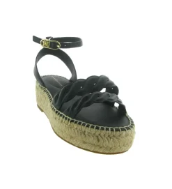 sandales et nu pieds - Corde - femme - Cuir - Noir - Tommy hilfiger