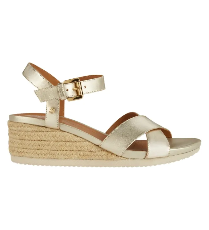 sandales et nu pieds - Corde - femme - Nubuck - Or - Geox