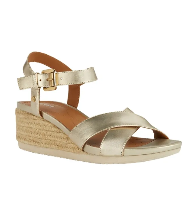 sandales et nu pieds - Corde - femme - Nubuck - Or - Geox