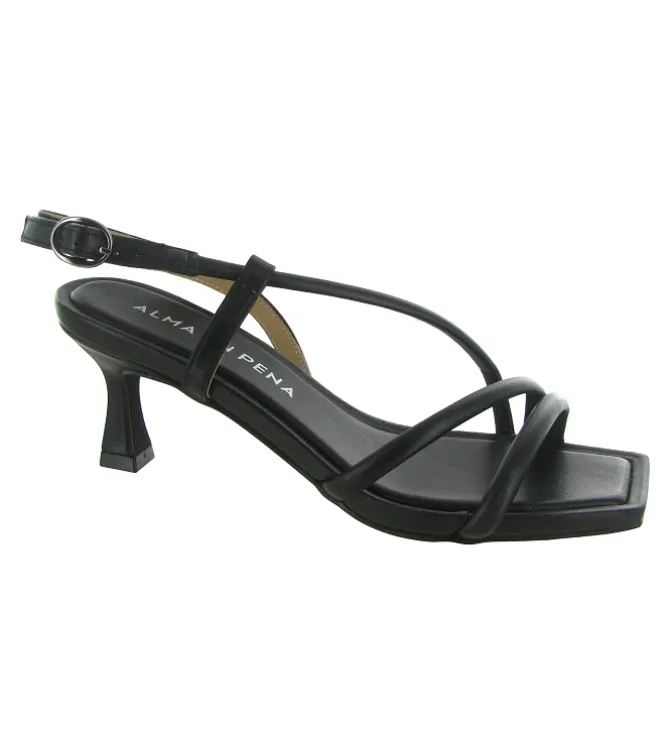 sandales et nu pieds - Cérémonie - femme - Cuir - Noir - Alma en pena