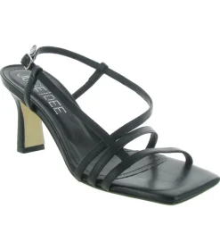 sandales et nu pieds - Cérémonie - femme - Cuir - Noir - Julie dee