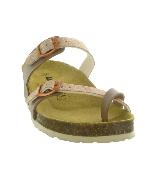 sandales et nu pieds - Entre doigt & Tong - femme - Synthétique - Bronze - Armando