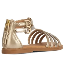 sandales et nu pieds - - junior fille - Cuir - Or - Geox