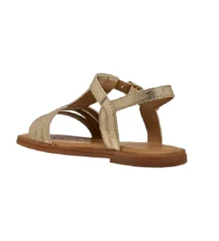 sandales et nu pieds - - junior fille - Cuir - Or - Geox
