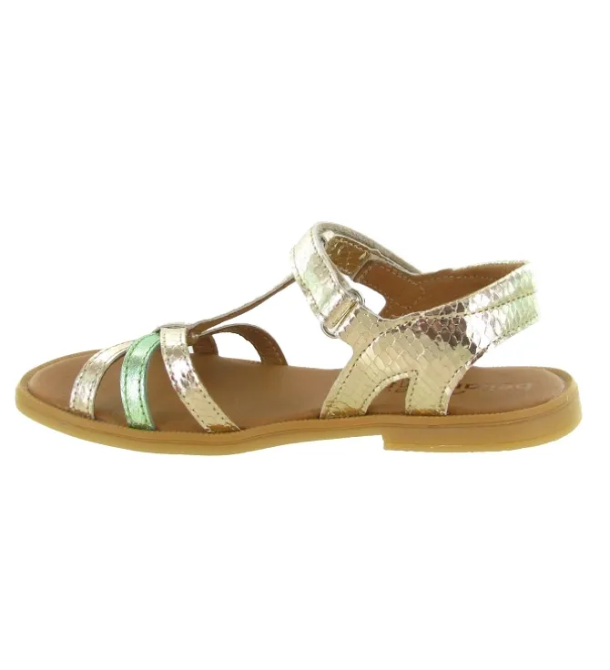 sandales et nu pieds - - junior fille - Cuir - Or - Bellamy