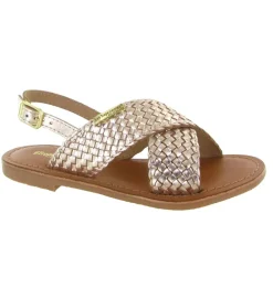 sandales et nu pieds - - junior fille - Cuir - Or - Les tropeziennes