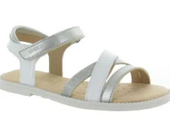sandales et nu pieds - - junior fille - Cuir - Argent - Geox