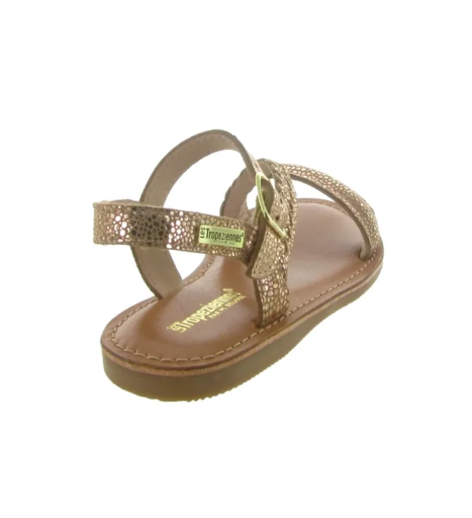 sandales et nu pieds - - junior fille - Cuir - Or - Les tropeziennes