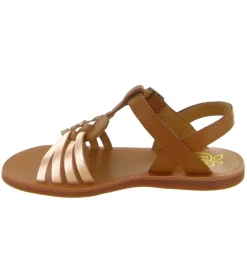 sandales et nu pieds - - junior fille - - Camel - Pom d api