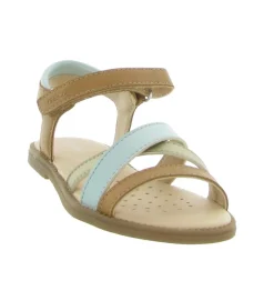sandales et nu pieds - - junior fille - Cuir - Bleu - Geox