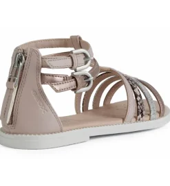 sandales et nu pieds - - junior fille - Cuir - Rose - Geox