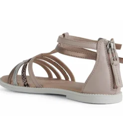 sandales et nu pieds - - junior fille - Cuir - Rose - Geox