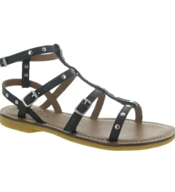 sandales et nu pieds - - junior fille - Cuir - Noir - Adolie