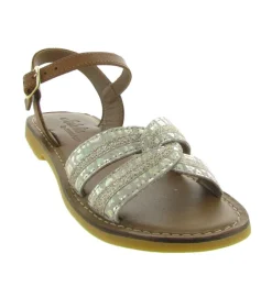 sandales et nu pieds - - junior fille - Cuir - Marron - Adolie