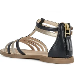 sandales et nu pieds - - junior fille - Cuir - Noir - Geox