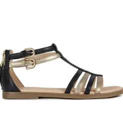 sandales et nu pieds - - junior fille - Cuir - Noir - Geox