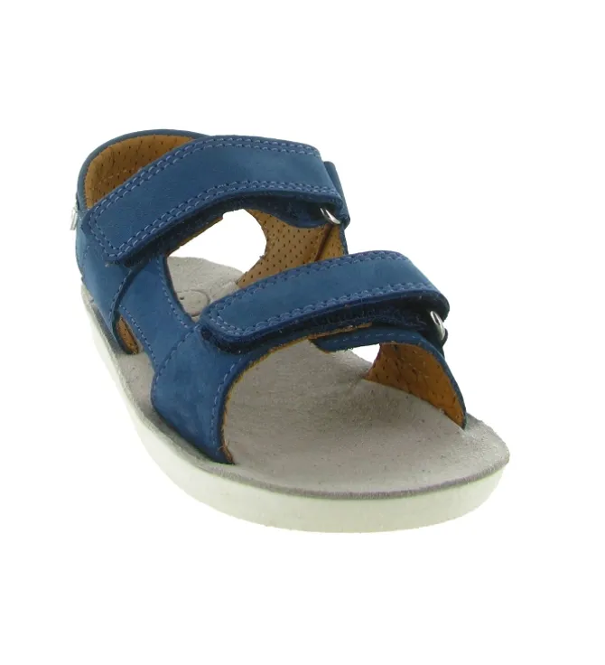 sandales et nu pieds - - junior garcon - Nubuck - Bleu - Shoo pom