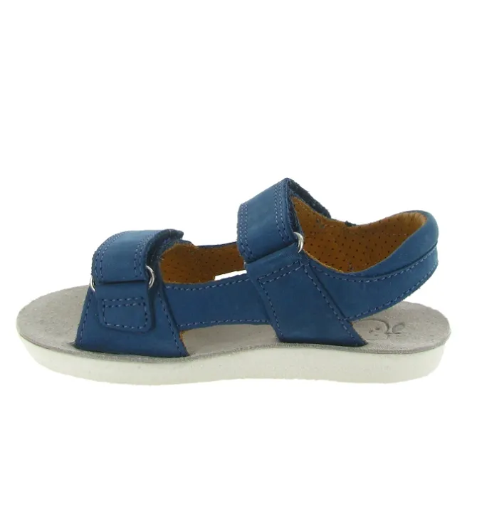sandales et nu pieds - - junior garcon - Nubuck - Bleu - Shoo pom
