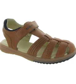 sandales et nu pieds - - junior garcon - Cuir - Marron - Kickers