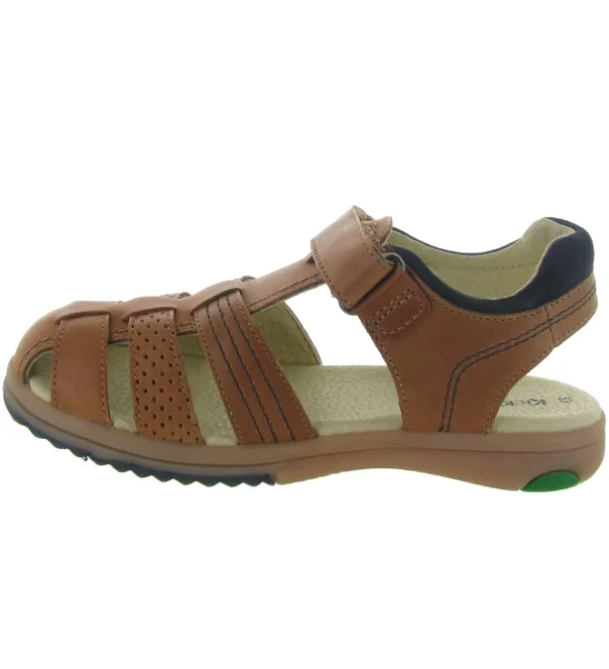 sandales et nu pieds - - junior garcon - Cuir - Marron - Kickers