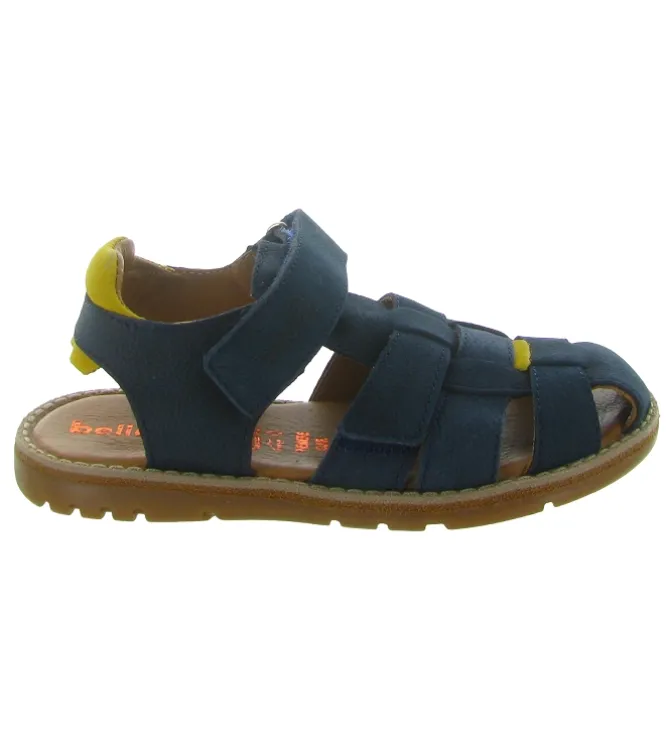 sandales et nu pieds - - junior garcon - Cuir - Bleu Marine - Bellamy