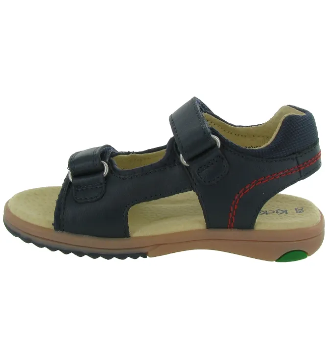 sandales et nu pieds - - junior garcon - Cuir - Bleu Marine - Kickers