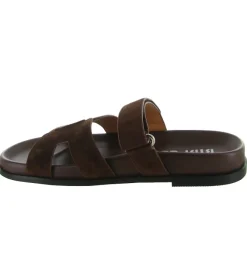 sandales et nu pieds - Mule Sabot - femme - Nubuck - Marron - Bibi lou