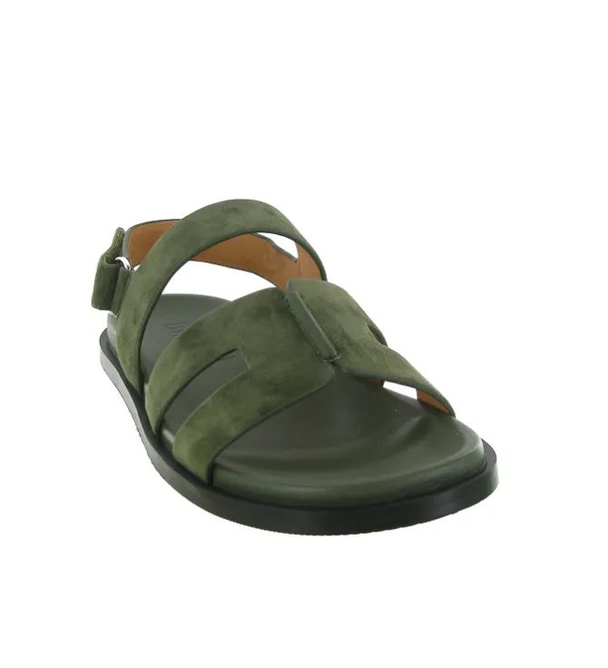 sandales et nu pieds - Mule Sabot - femme - Nubuck - Kaki - Bibi lou