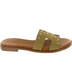 sandales et nu pieds - Mule Sabot - femme - Nubuck - Beige - Oh my sandals