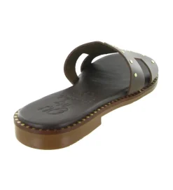 sandales et nu pieds - Mule Sabot - femme - Nubuck - Marron - Oh my sandals