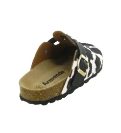 sandales et nu pieds - Mule Sabot - femme - Fourrure - Vache - Armando