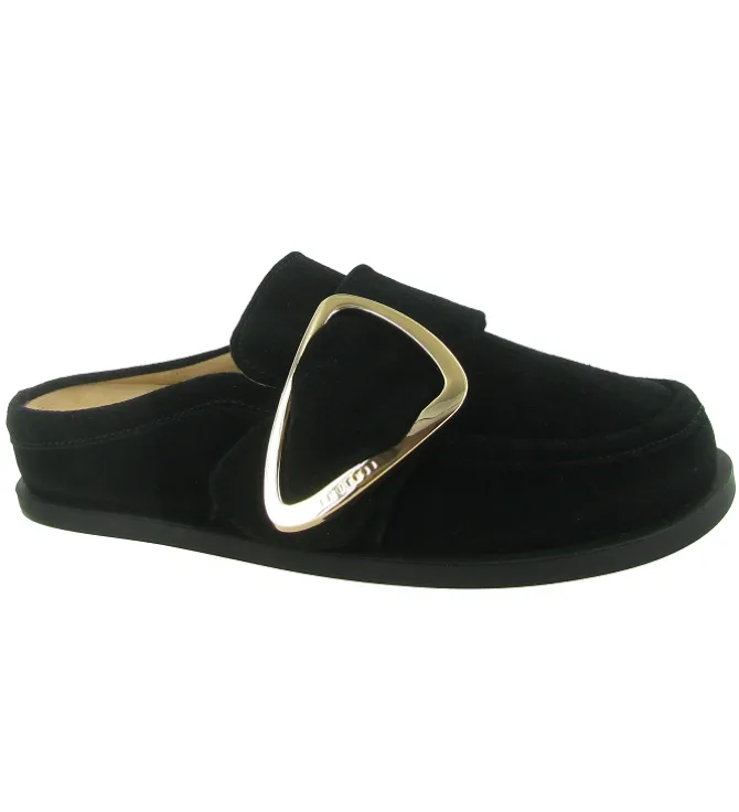 sandales et nu pieds - Mule Sabot - femme - Nubuck - Noir - Inuikii