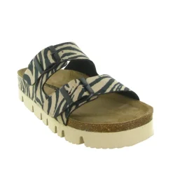 sandales et nu pieds - Mule Sabot - femme - Fourrure - Zèbre - Armando
