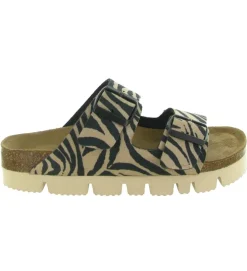 sandales et nu pieds - Mule Sabot - femme - Fourrure - Zèbre - Armando