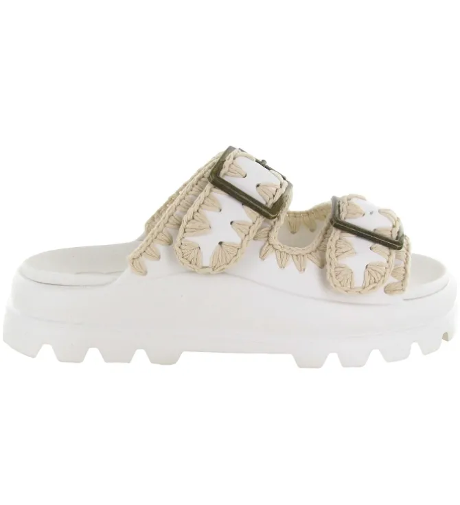 sandales et nu pieds - Mule Sabot - femme - Caoutchouc - Beige - Mou