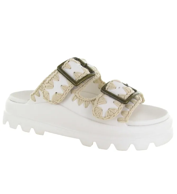 sandales et nu pieds - Mule Sabot - femme - Caoutchouc - Beige - Mou
