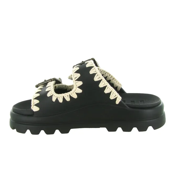 sandales et nu pieds - Mule Sabot - femme - Caoutchouc - Noir - Mou