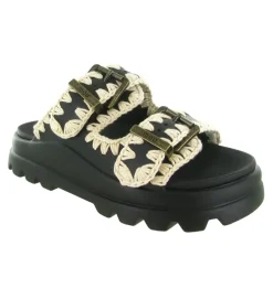 sandales et nu pieds - Mule Sabot - femme - Caoutchouc - Noir - Mou
