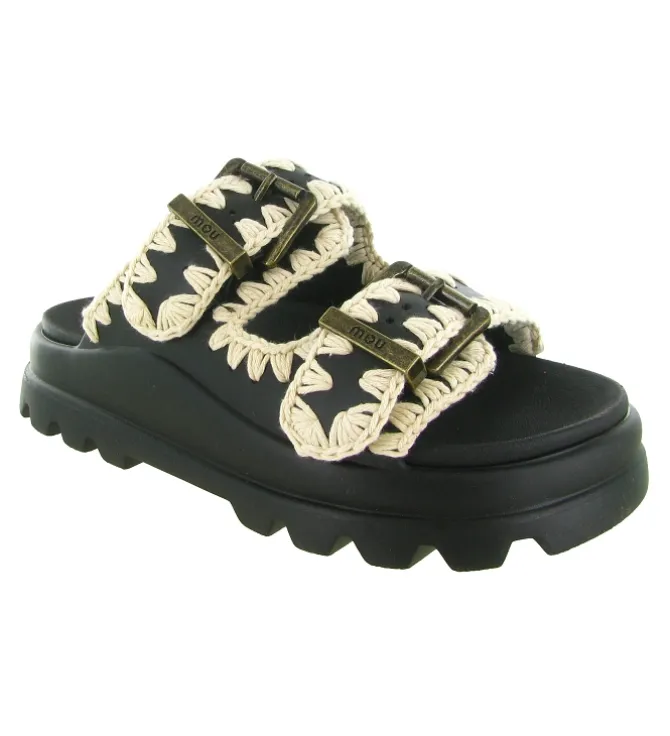 sandales et nu pieds - Mule Sabot - femme - Caoutchouc - Noir - Mou