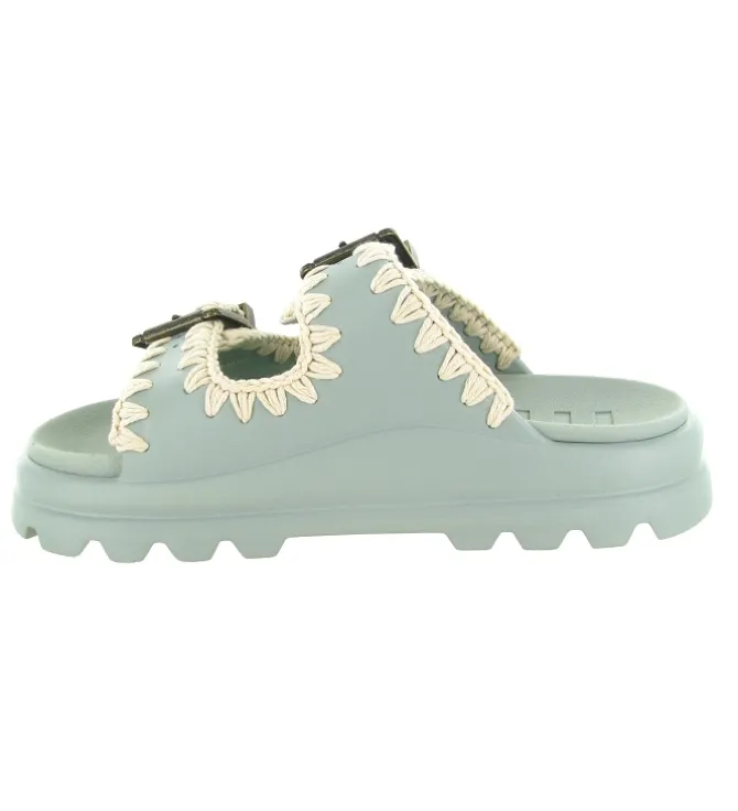 sandales et nu pieds - Mule Sabot - femme - Caoutchouc - Bleu - Mou