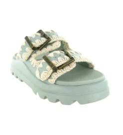 sandales et nu pieds - Mule Sabot - femme - Caoutchouc - Bleu - Mou