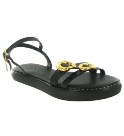 sandales et nu pieds - Mule Sabot - femme - Cuir - Noir - Caryatis