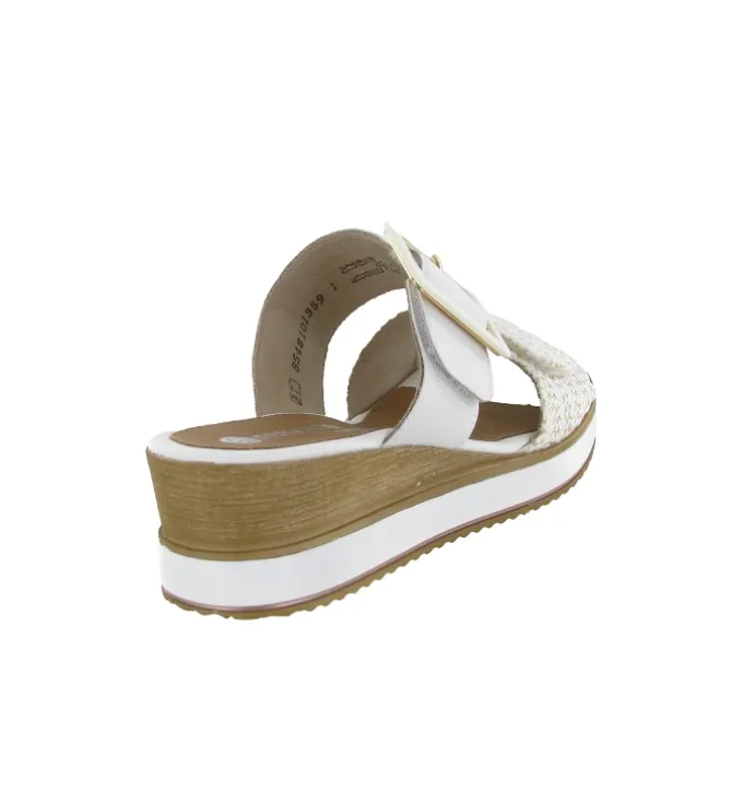 sandales et nu pieds - Mule Sabot - femme - Cuir - Blanc - Remonte